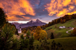 Idyllic mountain landscape in Bavaria, Berchtesgaden, Berchtesgadener Land, Upper Bavaria, Bavaria, Idyllic mountain landscape in Bavaria, Berchtesgaden, Berchtesgadener Land, Upper Bavaria, Bavaria,